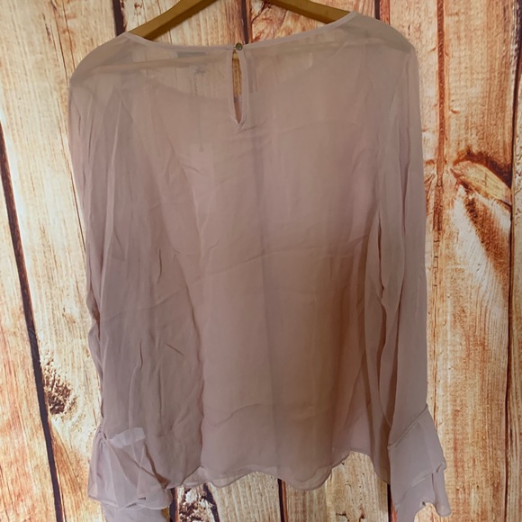 Lucky Brand Chiffon Blouse NWT Soft Pink! - Picture 5 of 6